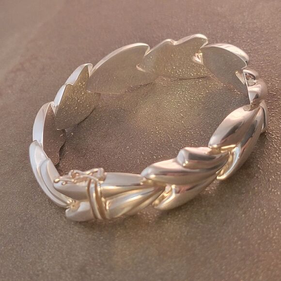 Milor Sterling Leaf Link Brac… - Picture 4 of 12